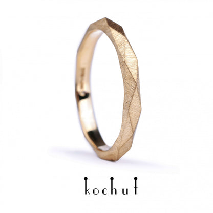 König und Königin – Ehering aus Rotgold (3 mm)