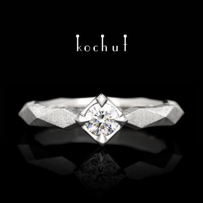 Meine Königin - Verlobungsring aus Platin mit Diamanten (0.25 ct)