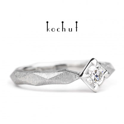 Meine Königin - Verlobungsring aus Platin mit Diamanten (0.25 ct)
