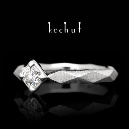 Meine Königin - Verlobungsring aus Platin mit Diamanten (0.25 ct)