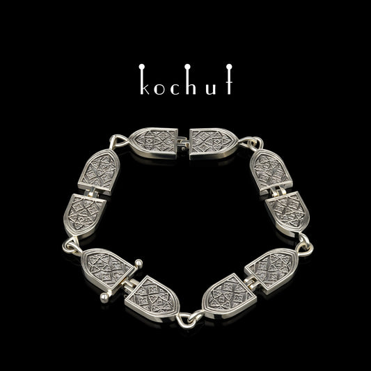 Gotik — Armband aus Weißgold mit schwarzer Rhodinierung