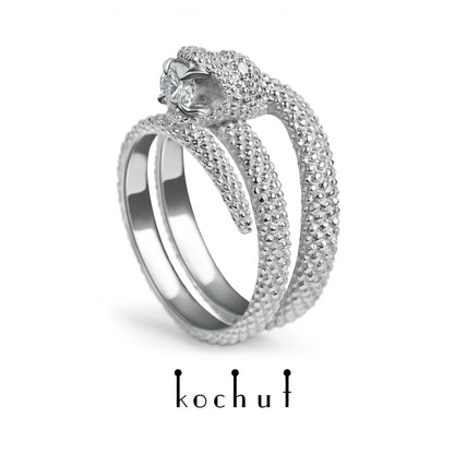 Die Liebe der Zügellosen - Ring aus Platin mit Diamanten