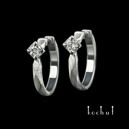 Meine Königin – Ohrringe aus Platin mit Diamanten