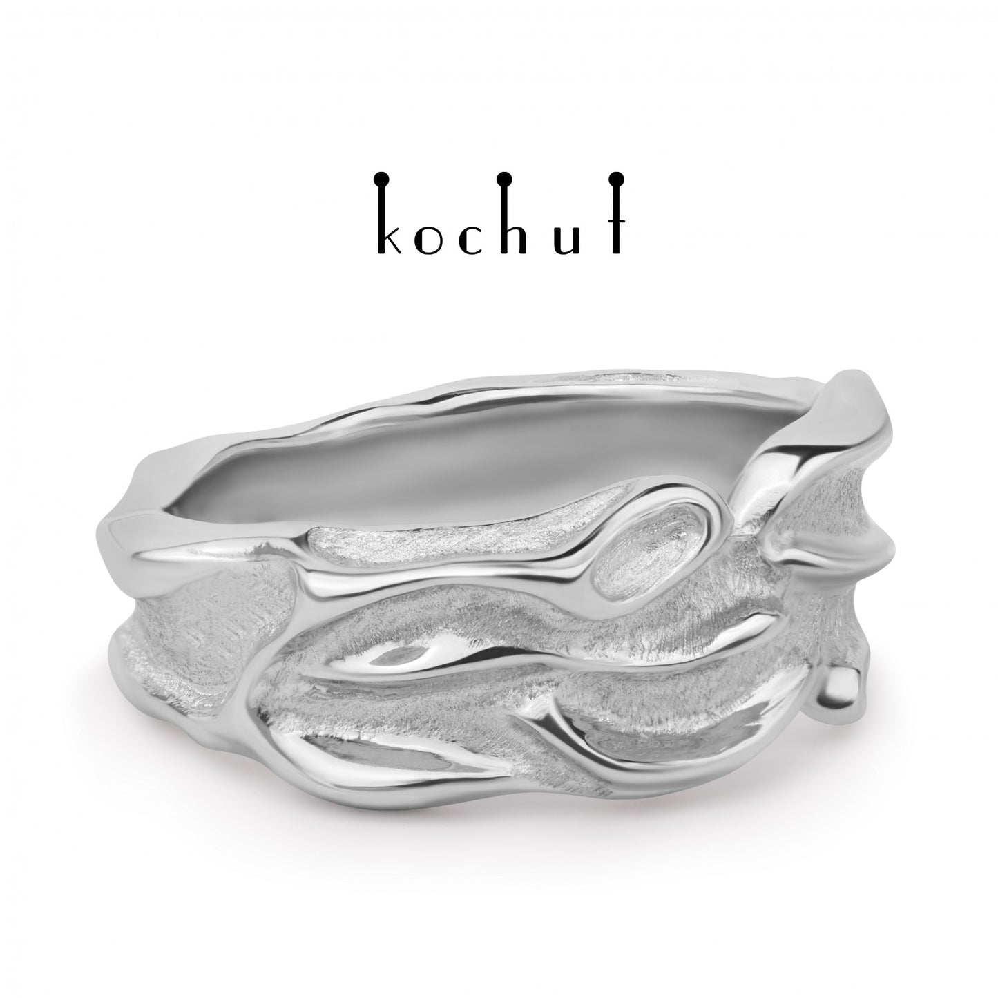 Philautia — Ring aus Silber, beschichtet mit weißem Rhodium.