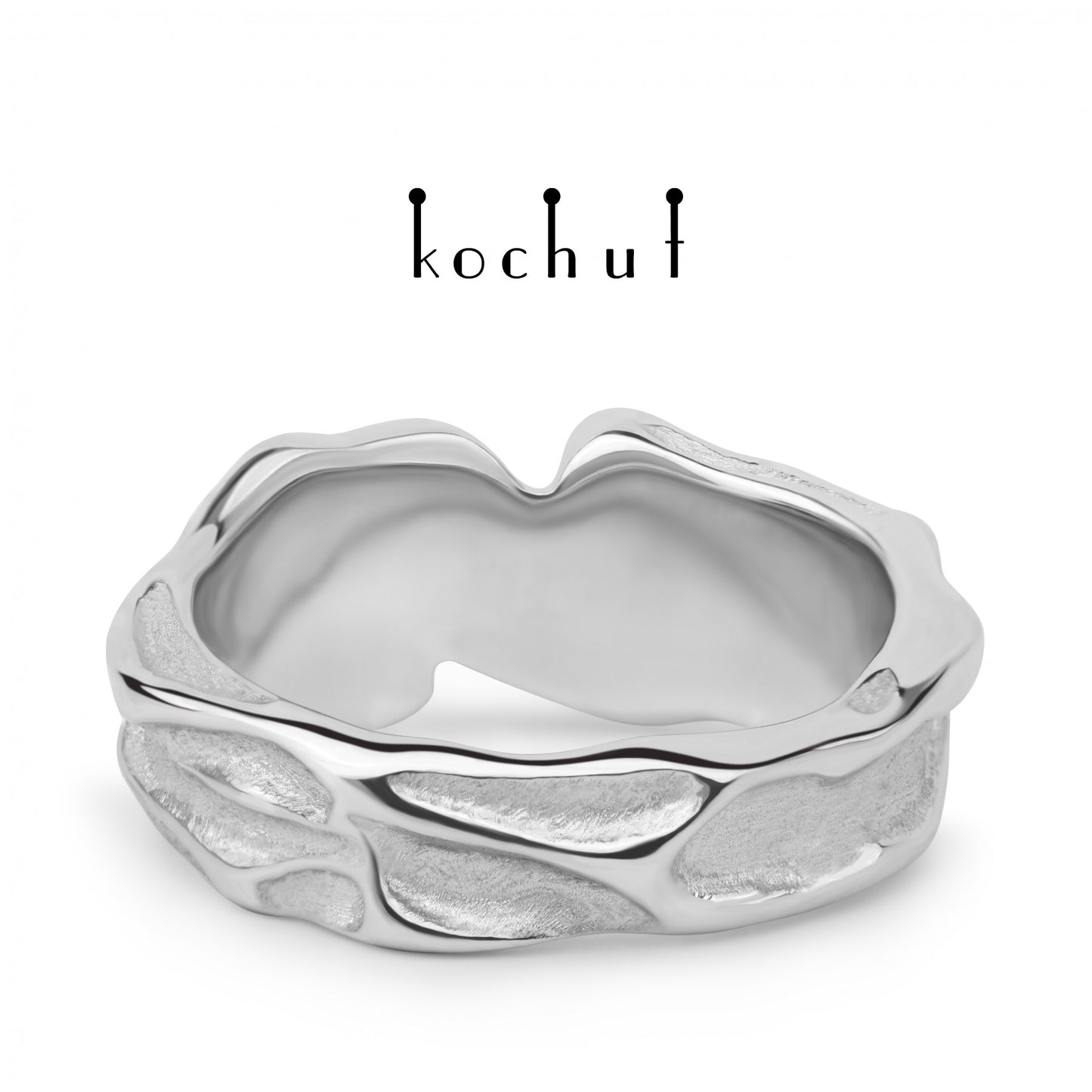 Philautia — Ring aus Silber, beschichtet mit weißem Rhodium.