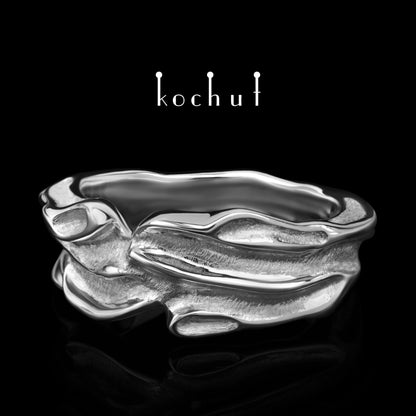 Philautia — Ring aus Silber, beschichtet mit weißem Rhodium.