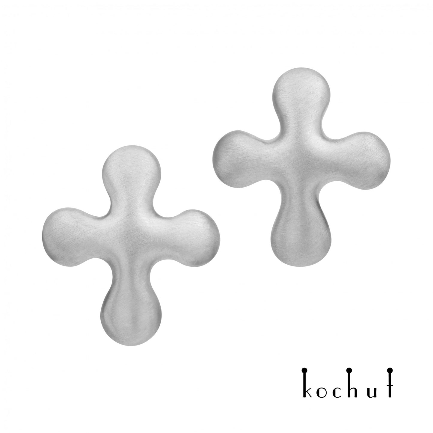 Agape — Ohrringe aus Silber, beschichtet mit weißem Rhodium