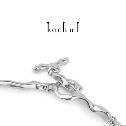 Ludus — Halskette aus Silber, beschichtet mit weißem Rhodium.
