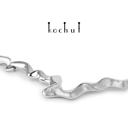 Ludus — Halskette aus Silber, beschichtet mit weißem Rhodium.