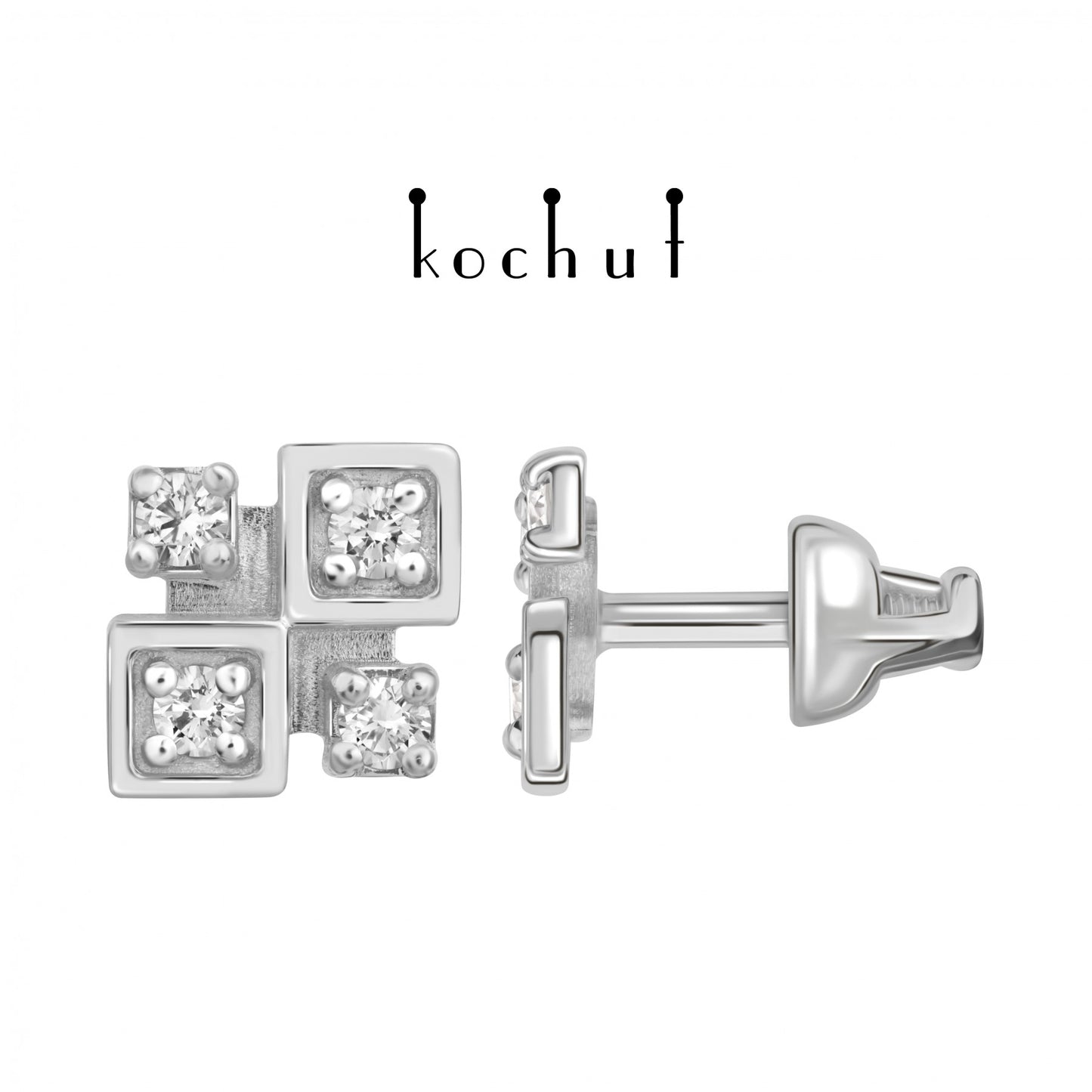 Éclat – Ohrringe aus Platin mit Diamanten