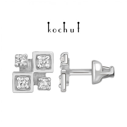 Éclat – Ohrringe aus Platin mit Diamanten