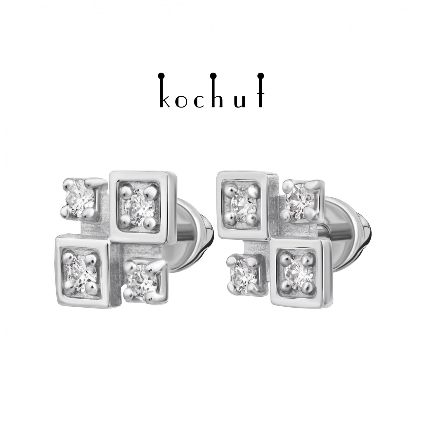 Éclat – Ohrringe aus Platin mit Diamanten