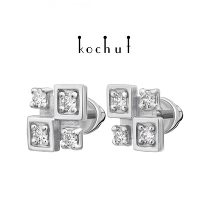 Éclat – Ohrringe aus Platin mit Diamanten