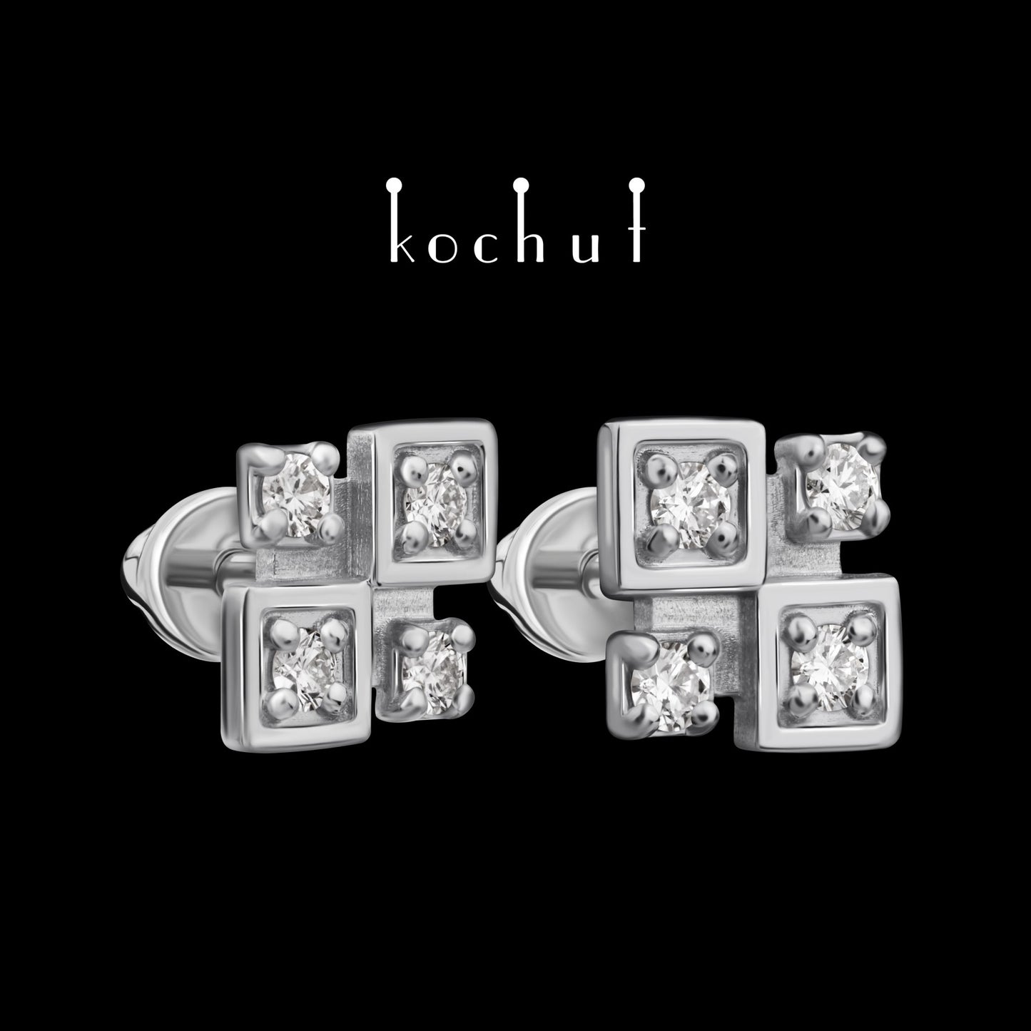 Éclat – Ohrringe aus Platin mit Diamanten