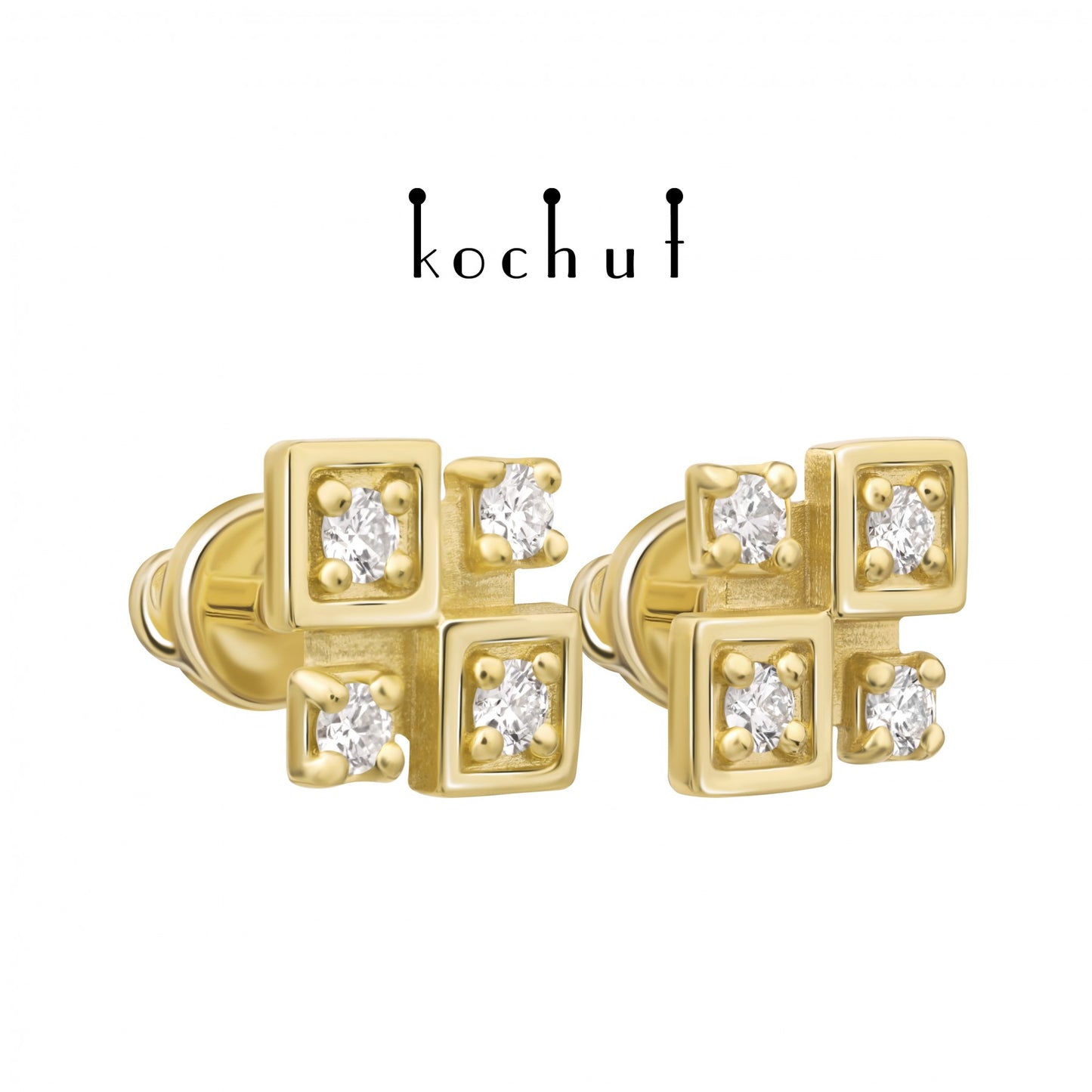 Éclat – Ohrringe aus Gelbgold mit Diamanten