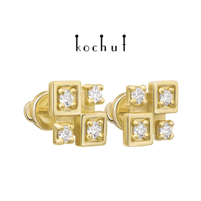 Éclat – Ohrringe aus Gelbgold mit Diamanten