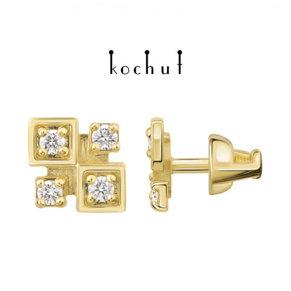 Éclat – Ohrringe aus Gelbgold mit Diamanten