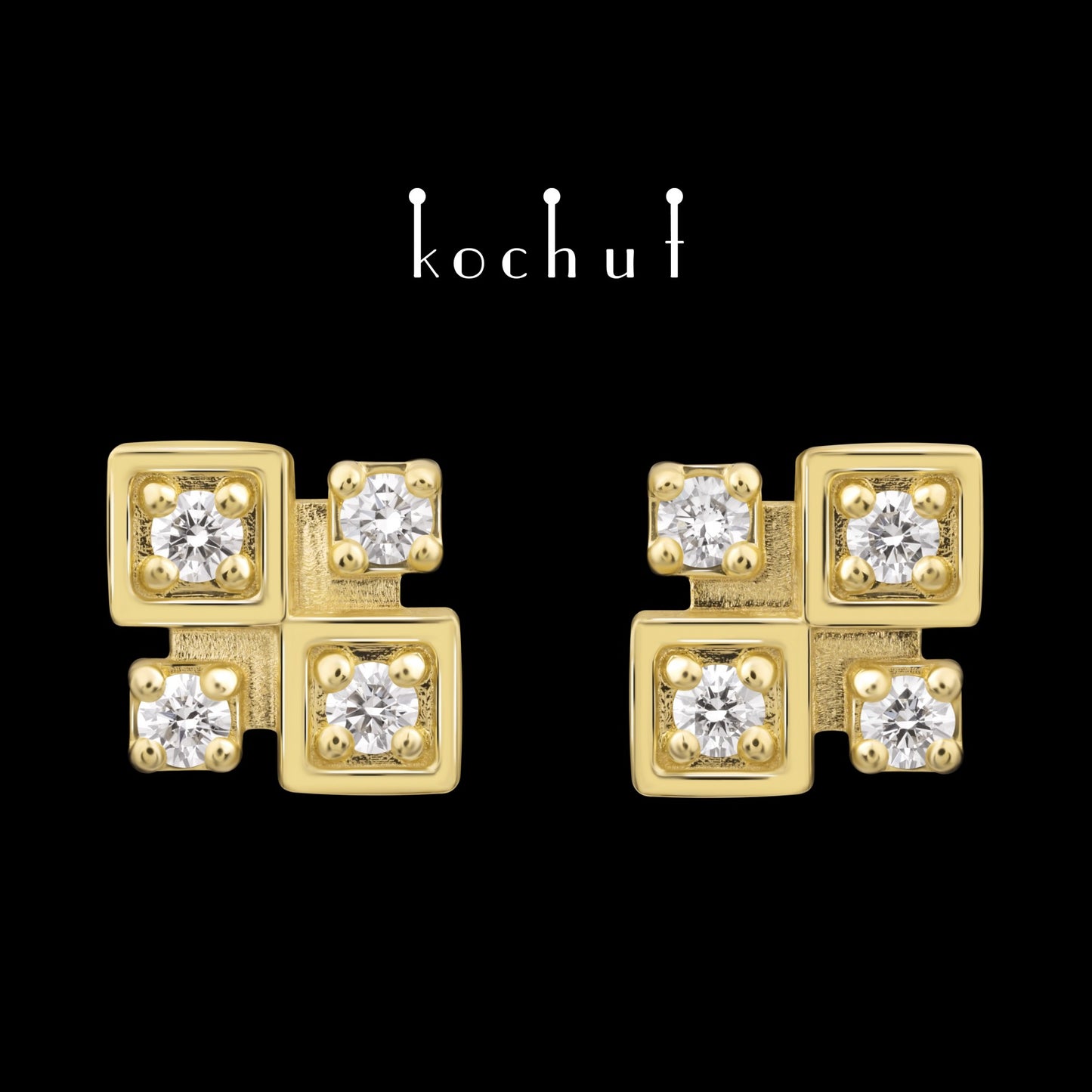 Éclat – Ohrringe aus Gelbgold mit Diamanten