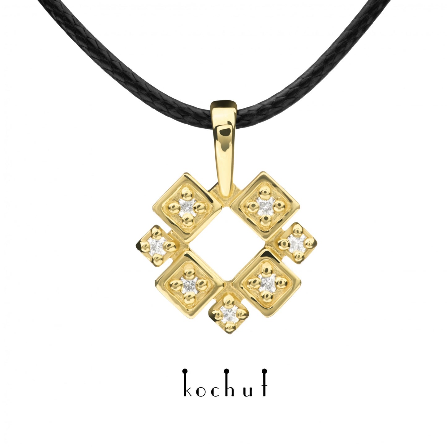 Éclat – Anhänger aus Gelbgold mit Diamanten