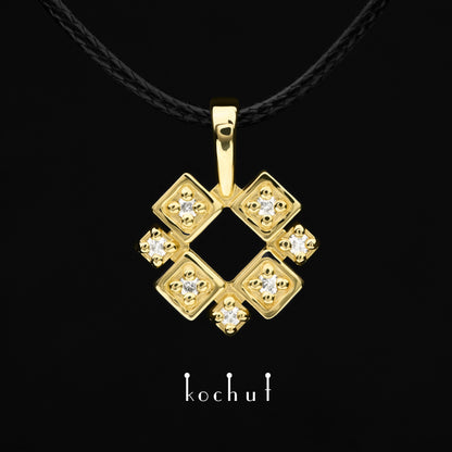 Éclat – Anhänger aus Gelbgold mit Diamanten