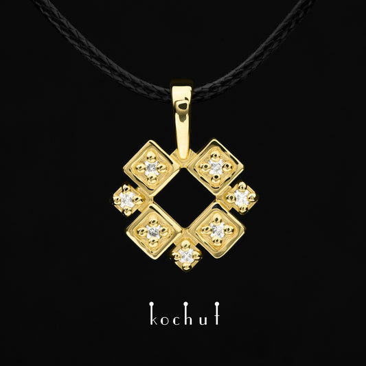 Éclat – Anhänger aus Gelbgold mit Diamanten