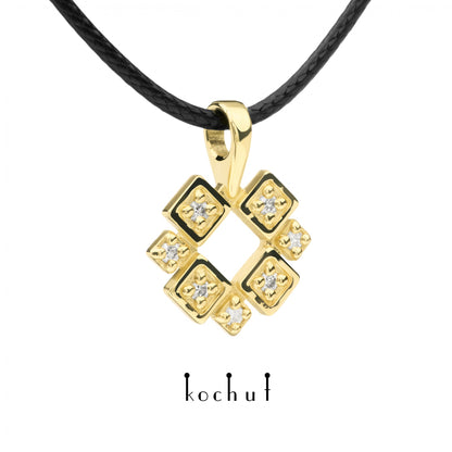 Éclat – Anhänger aus Gelbgold mit Diamanten