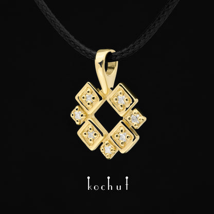 Éclat – Anhänger aus Gelbgold mit Diamanten
