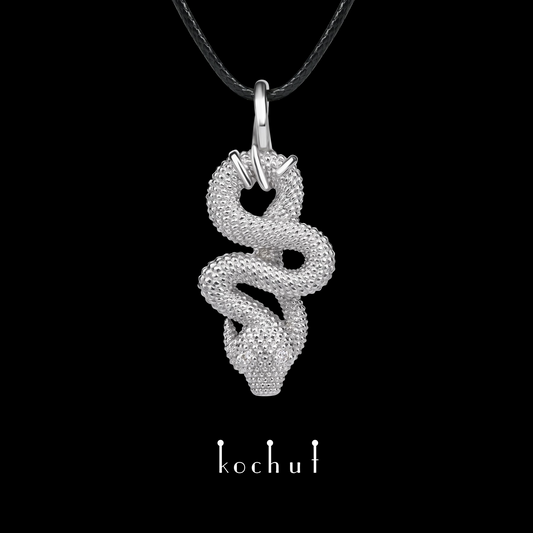 Liebe der Widerspenstigen - Anhänger aus Weißgold mit Diamanten, überzogen mit weißem Rhodium