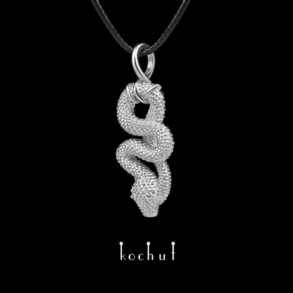 Liebe der Widerspenstigen - Anhänger aus Weißgold mit Diamanten, überzogen mit weißem Rhodium