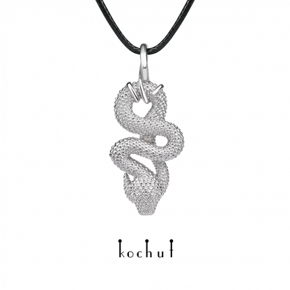Liebe der Widerspenstigen - Anhänger aus Weißgold mit Diamanten, überzogen mit weißem Rhodium