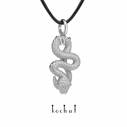 Liebe der Widerspenstigen - Anhänger aus Weißgold mit Diamanten, überzogen mit weißem Rhodium