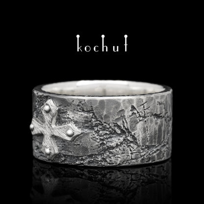 Fortune — Ring aus oxidiertem Silber