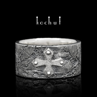 Fortune — Ring aus oxidiertem Silber