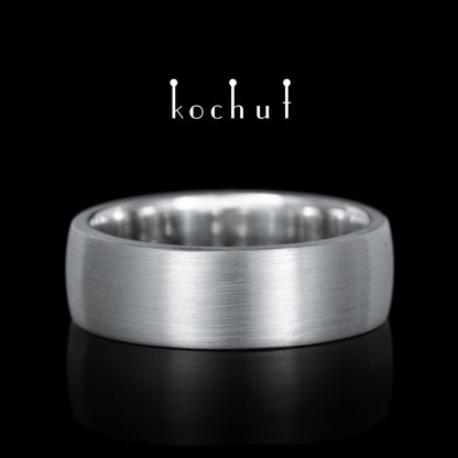 Baum des Lebens — Ehering aus oxidiertem Silber