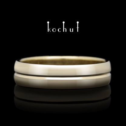 Achse der Liebe — Ehering aus Weißgold