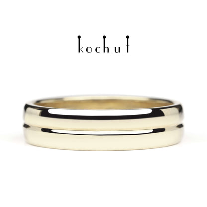 Achse der Liebe — Ehering aus Weißgold