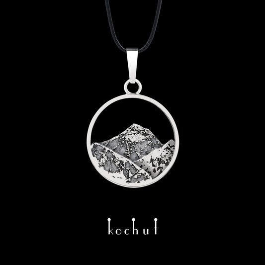 Everest — Anhänger aus oxidiertem Silber