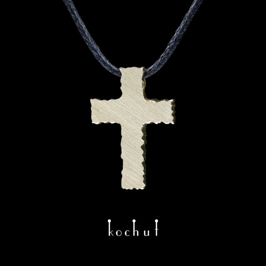Männlicher Charakter — Kreuz aus Weißgold