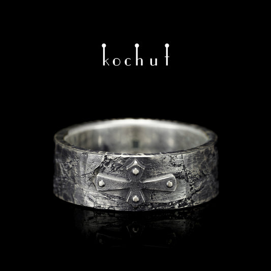 Fortune (schmal) — Ring aus oxidiertem Silber
