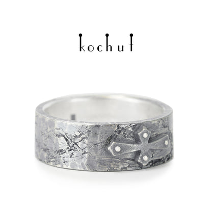 Fortune (schmal) — Ring aus oxidiertem Silber