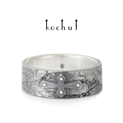 Fortune (schmal) — Ring aus oxidiertem Silber