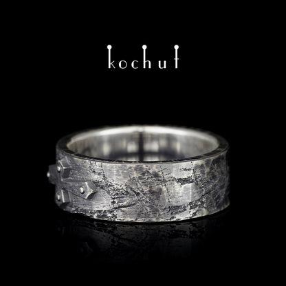 Fortune (schmal) — Ring aus oxidiertem Silber