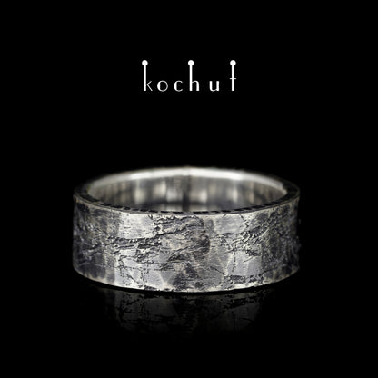 Fortune (schmal) — Ring aus oxidiertem Silber