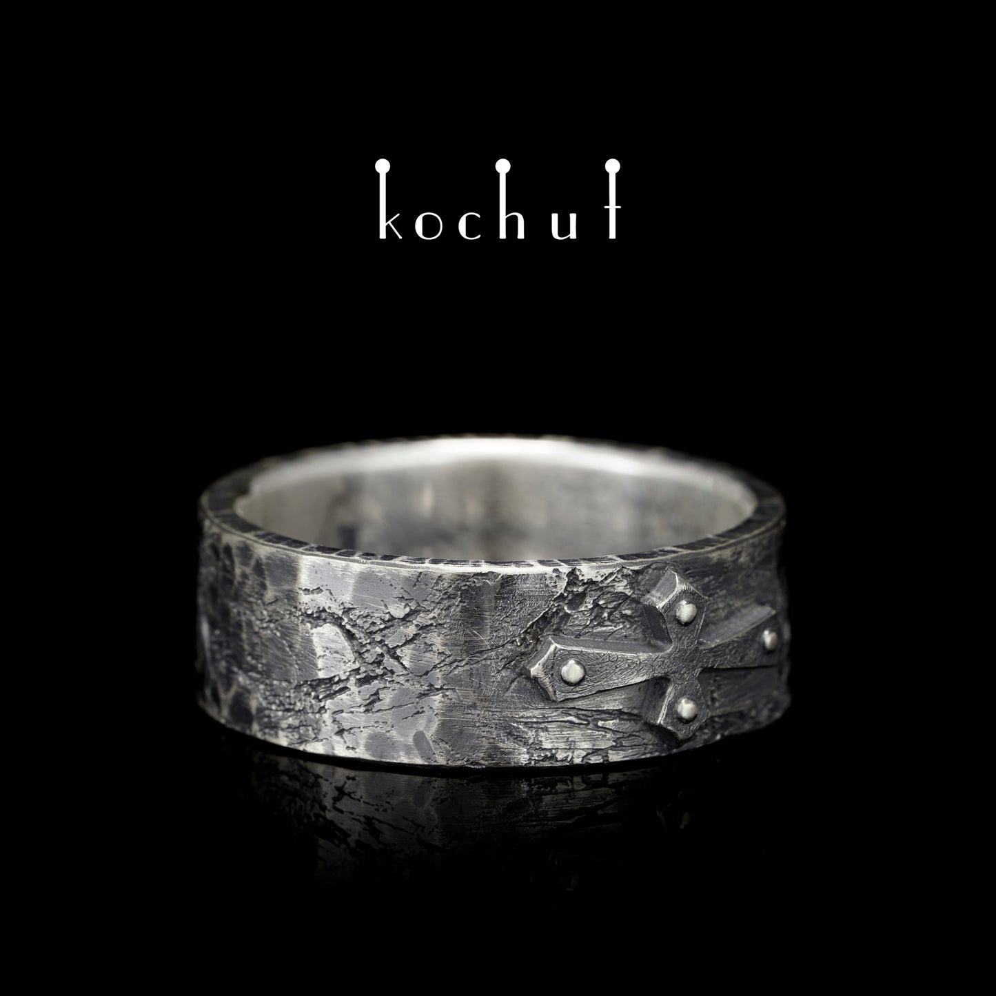 Fortune (schmal) — Ring aus oxidiertem Silber