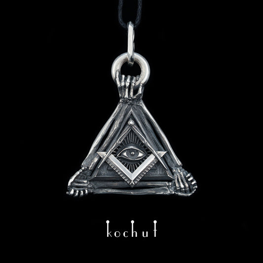 Radiant Delta — Anhänger aus oxidiertem Silber