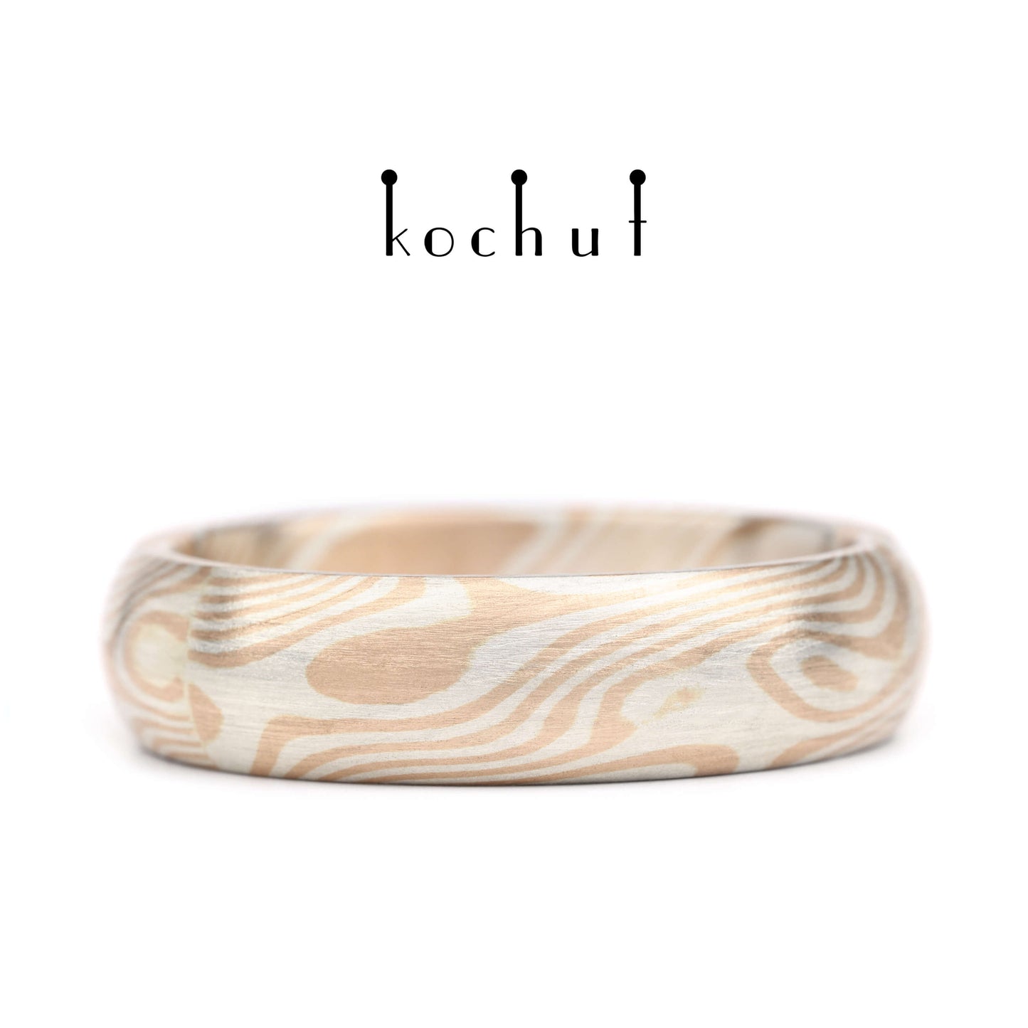Sophora — Mokume-Ehering aus Silber und Rotgold