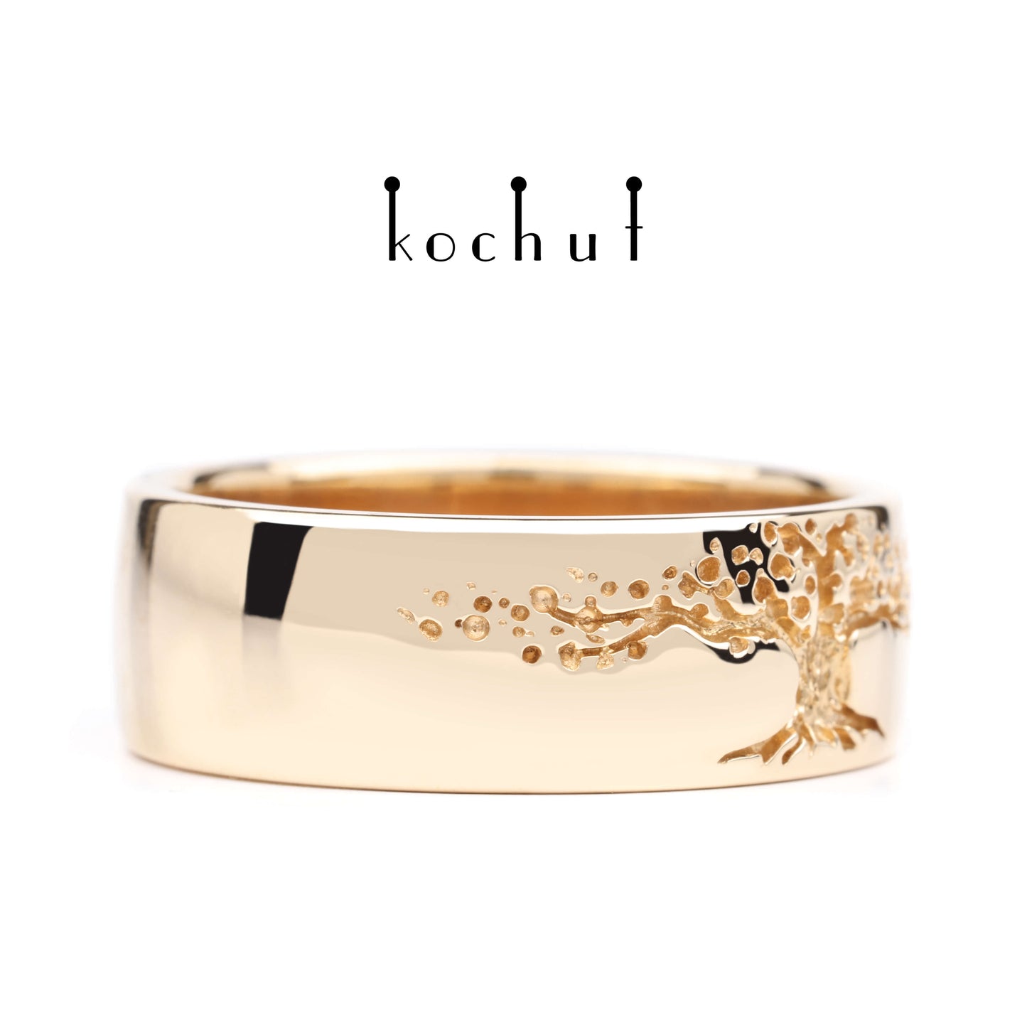 Baum des Lebens — Ehering aus Rotgold