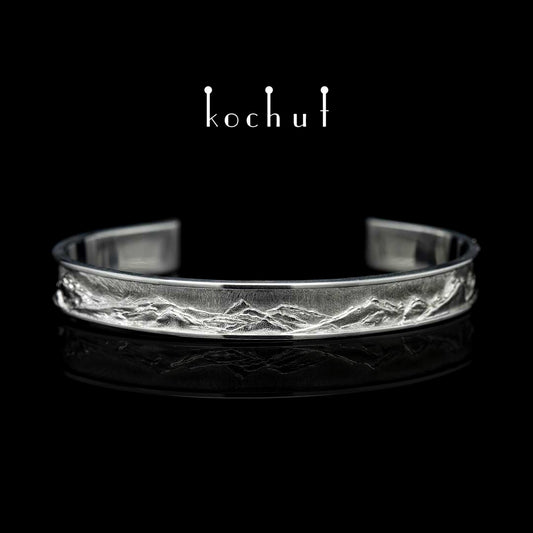 Peaks — Silberarmband mit weißer Rhodium-Beschichtung