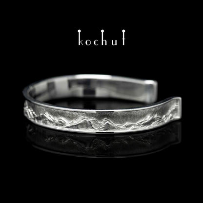 Peaks — Silberarmband mit weißer Rhodium-Beschichtung