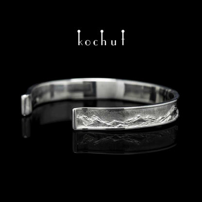 Peaks — Silberarmband mit weißer Rhodium-Beschichtung